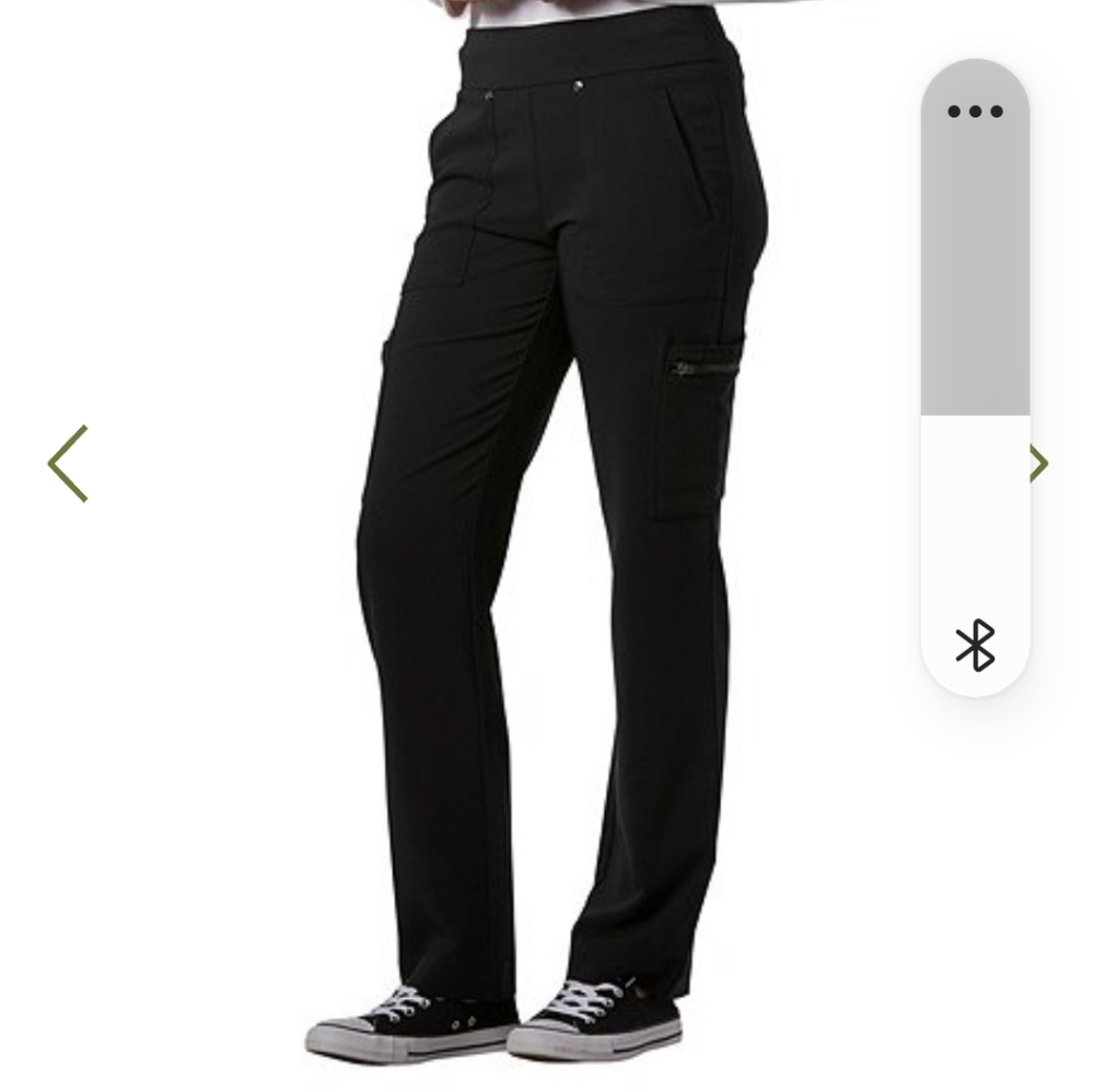 Women's nurses black cargo scrub pants size S